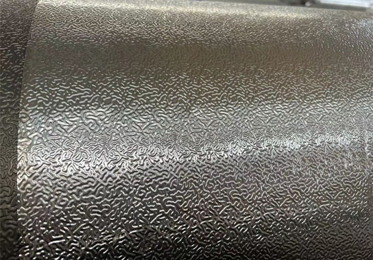 Aluminum coil with stucco embossed