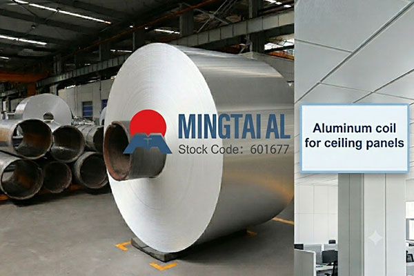 Aluminum coil for ceiling panels