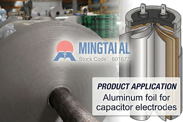 Aluminum foil for capacitor electrodes